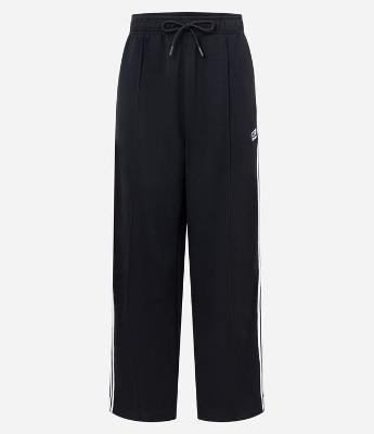 Calça Esportiva em Helanca com Listras Laterais e Estampa Localizada