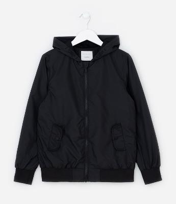 Jaqueta Infantil Quebra Vento com Capuz e Bolsos – Tam 5 a 14 Anos