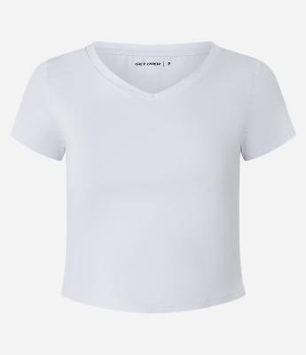 Camiseta Cropped Esportiva em Microfibra