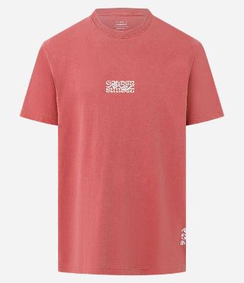 Camiseta Comfort em Algodão Estonado com Estampa Geométrico