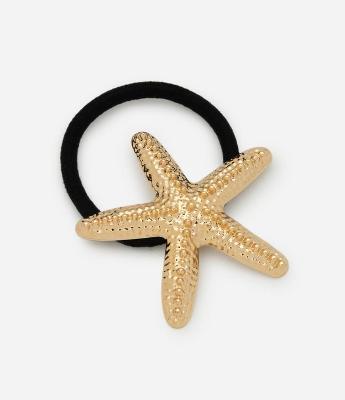 Elástico de Cabelo com Aplicação de Estrela do Mar