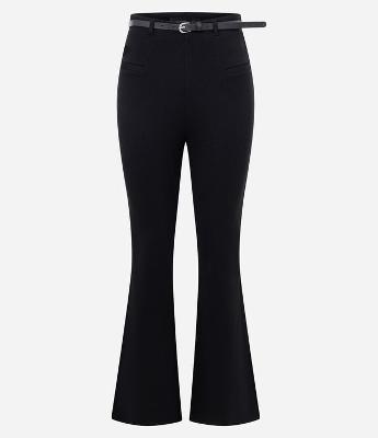 Calça Flare em Ponto Roma com Cinto
