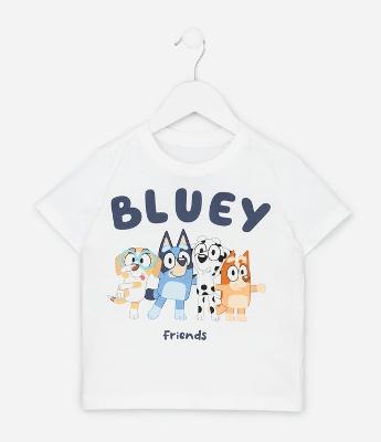 Camiseta Infantil com Estampa Bluey and Friends - Tam 2 a 6 anos
