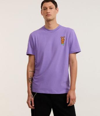 Camiseta Comfort em Meia Malha com Estampa Scooby Doo