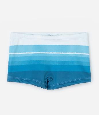Sunga Boxer Infantil com Estampa Listrada - Tam 5 a 14 Anos