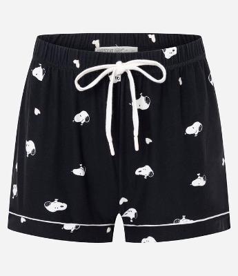 Short de Pijama com Estampa Snoopy e Cós Elástico