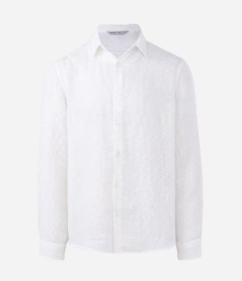 Camisa Texturizada com Detalhes em Bordado de Peixe