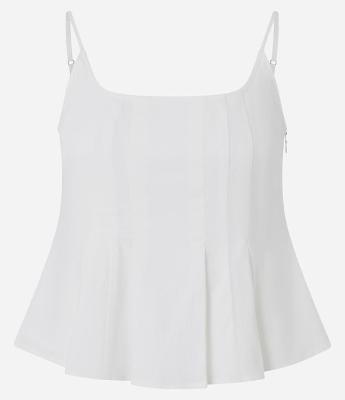 Blusa Bengaline com Alça Fina e Nesgas Frontais