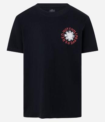 Camiseta Comfort em Algodão com Estampa Red Hot Chili Peppers