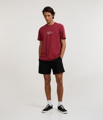 Bermuda de Banho Básica em Microfibra Texturizado 