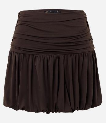 Saia Balonê em Microfibra com Franzidos