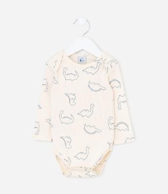 Body Infantil com Estampa de Dinossauros – Tam RN a 24 Meses