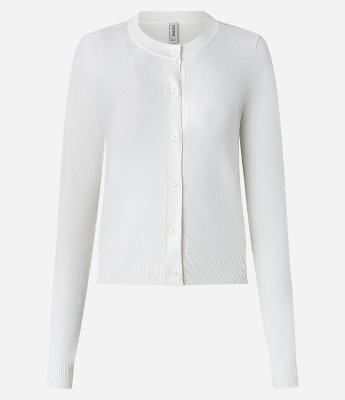 Cardigan em Viscose em Efetio Tricô com Botões