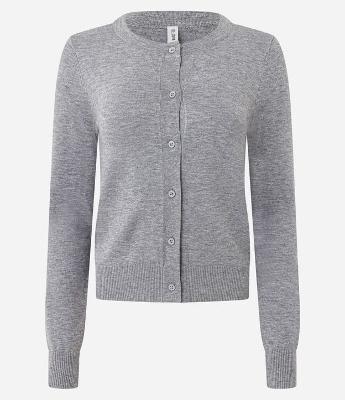 Cardigan em Viscose em Efeito Tricô com Botões