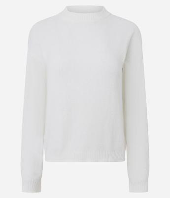 Blusa Slim em Tricô Chenille com Gola Redonda