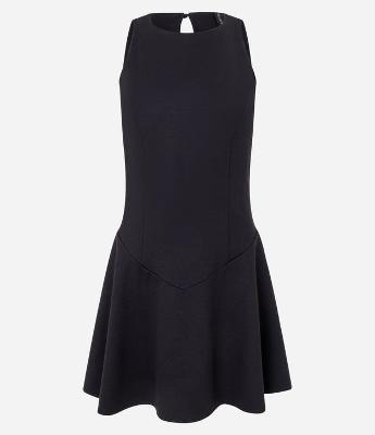 Vestido Curto Sem Manga em Ponto Roma com Recortes