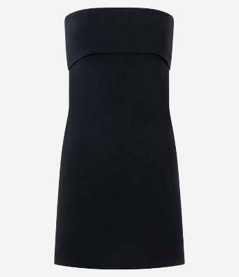 Vestido Curto Tomara que Caia em Bengaline com Pala Dobrada