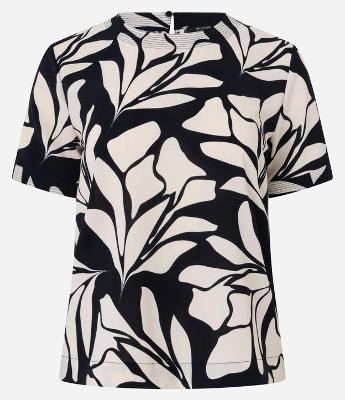 Blusa com Manga Curta e Estampa Floral