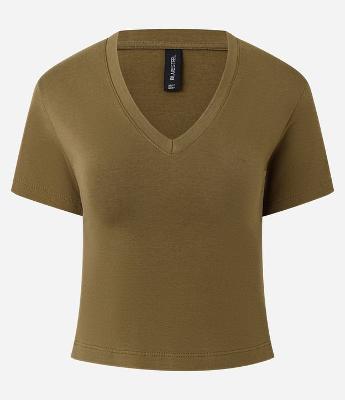 Blusa Regular em Cotton com Decote V