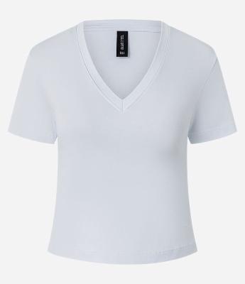 Blusa Regular em Cotton com Decote V