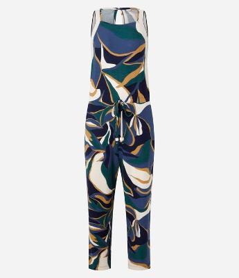 Macacão Sem Mangas com Estampa Abstrata