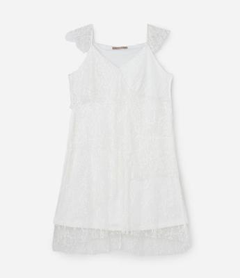 Vestido Curto em Renda com Babados Curve & Plus Size