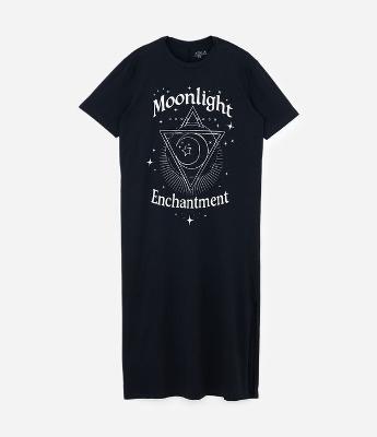 Vestido Longo em Algodão Estampa Moonlight Enchantment Curve & Plus Size
