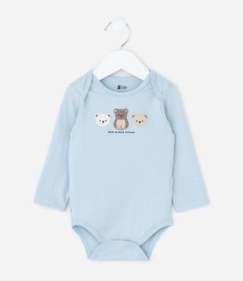 Body Infantil com Estampa Ursinhos Amigos – Tam RN a 18 Meses