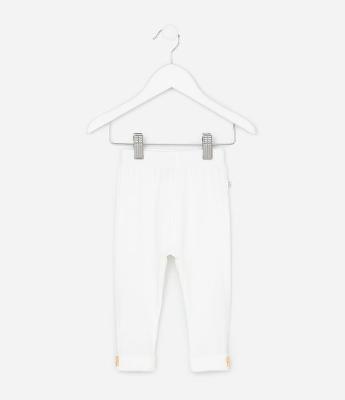 Calça Infantil Canelada com Botões na Barra – Tam RN a 18 Meses