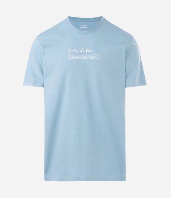Camiseta em Algodão com Estampa Esportiva Contos do Mar
