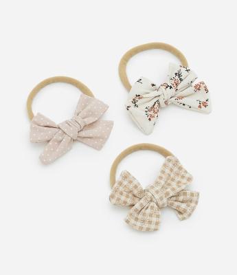 Kit 03 Faixas Infantil com Laços Texturizados – Tam U