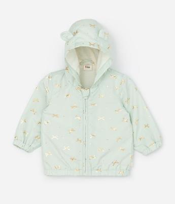 Jaqueta Quebra Vento Infantil com Estampa de Laços – Tam 0 a 18 Meses