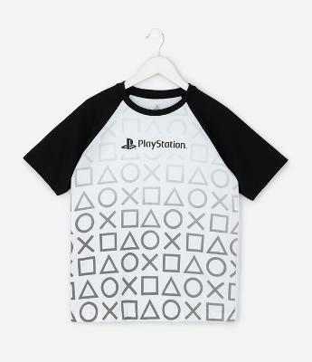 Camiseta Infantil Esportiva com Estampa PlayStation – Tam 5 a 14 Anos