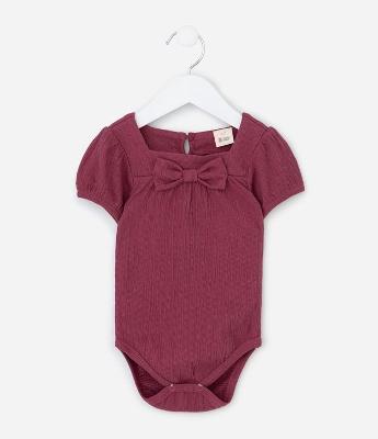 Body Infantil com Laço No Busto – Tam RN a 18 Meses
