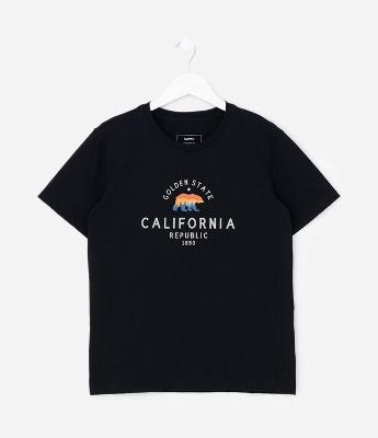 Camiseta Infantil com Estampa Califórnia Golden State – Tam 5 a 14 Anos