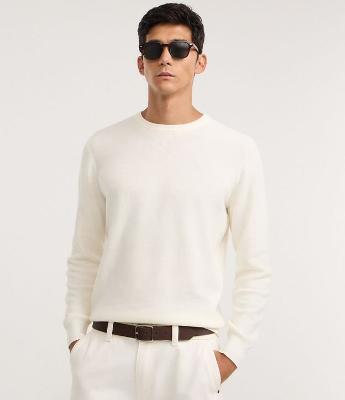 Suéter Texturizado em Piquet com Decote Canoa