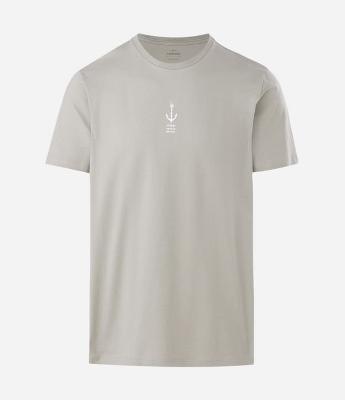 Camiseta Regular em Algodão com Estampa Náutica Âncora