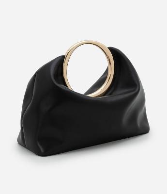 Bolsa de Mão em PU com Alça de Mão Oval