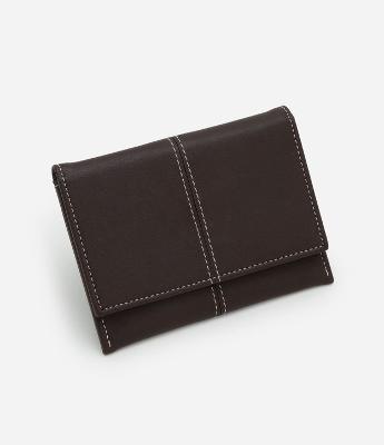 Carteira Envelope Pequena em PU com Pesponto