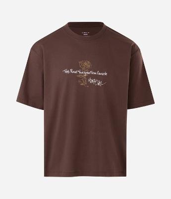 Camiseta Boxy em Algodão com Estampa Tupac The Rose