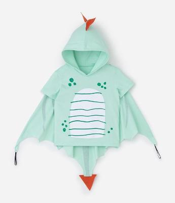 Camiseta Infantil Dinossauro com Cristas e Asa Interativa – Tam 1 a 6