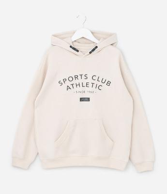 Casaco Infantil em Tech Fleece com Capuz e Bolso Canguru – Tam 5 a 14 Anos