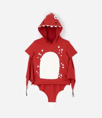 Camiseta Infantil Dinossauro com Capuz e Asas Interativas – Tam 1 a 6