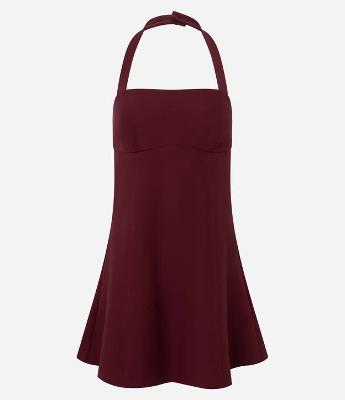 Vestido Curto com Decote Halter Neck