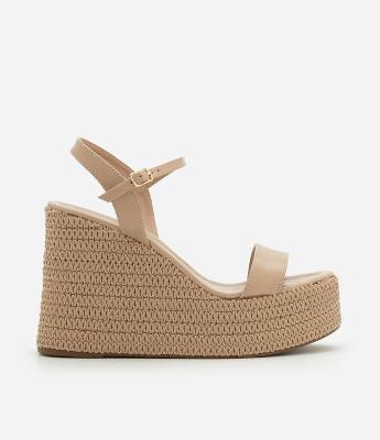 Sandália Plataforma com Salto em Salto Tresse