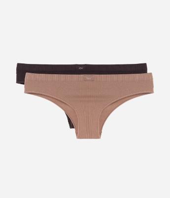 Kit 02 Calcinha Biquini Seamless Texturizado