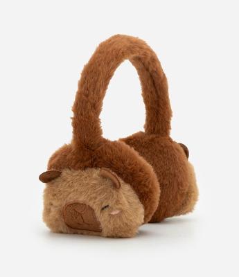 Protetor de Orelhas Infantil em Pelúcia com Capivara 3D – Tam U