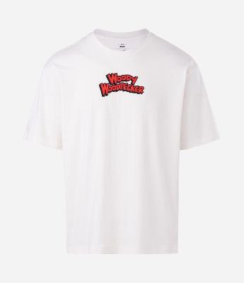 Camiseta Boxy em Algodão com Estampa do Pica-Pau