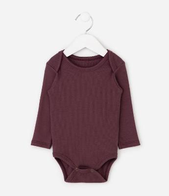Body Infantil em Cotton Pointelle com Gola Americana – Tam RN a 18 Meses
