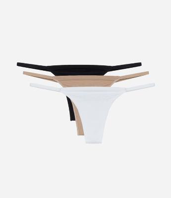 Kit 03 Calcinhas Básicas String Fio Sem Costura